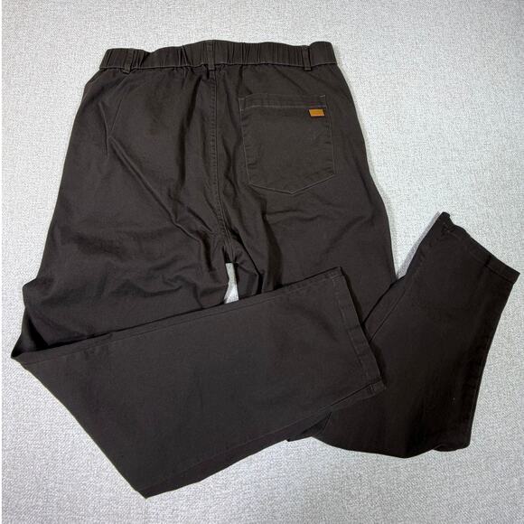 JMIERR Men 36 Brown Flat Front Straight Leg Pant Casual Work Travel Wear Comfort - Picture 2 of 7